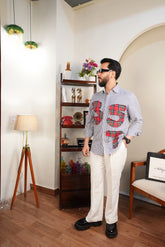 unique handcrafted number art shirt